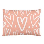 coral pattren with white hearts Pillow Case 26.62 x18.9  Pillow Case