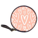 coral pattren with white hearts Classic 20-CD Wallets Front