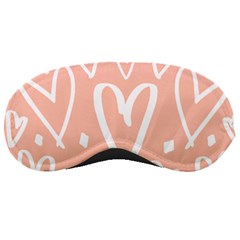 Coral Pattren With White Hearts Sleeping Masks by alllovelyideas