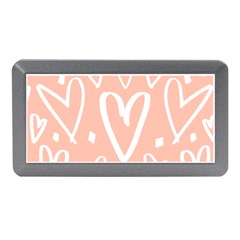 Coral Pattren With White Hearts Memory Card Reader (mini) by alllovelyideas