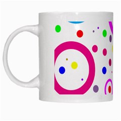 Round Abstract Design White Mugs by Pakrebo