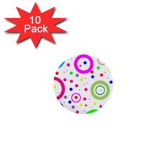 Round Abstract Design 1  Mini Buttons (10 Pack)  by Pakrebo