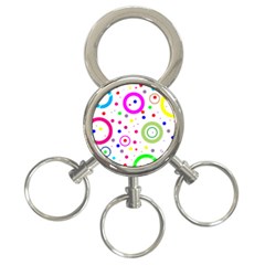 Round Abstract Design 3-ring Key Chains by Pakrebo