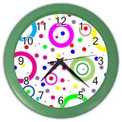 Round Abstract Design Color Wall Clock by Pakrebo