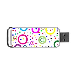 Round Abstract Design Portable Usb Flash (one Side) by Pakrebo