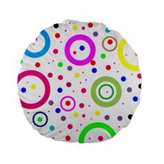 Round Abstract Design Standard 15  Premium Flano Round Cushions by Pakrebo