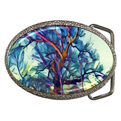 Tree Colorful Nature Landscape Belt Buckles by Pakrebo