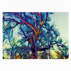 Tree Colorful Nature Landscape Large Glasses Cloth (2-side) by Pakrebo