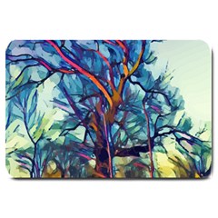 Tree Colorful Nature Landscape Large Doormat  by Pakrebo