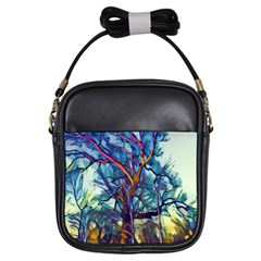 Tree Colorful Nature Landscape Girls Sling Bag by Pakrebo