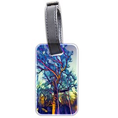 Tree Colorful Nature Landscape Luggage Tags (two Sides) by Pakrebo