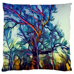 Tree Colorful Nature Landscape Large Cushion Case (one Side) by Pakrebo