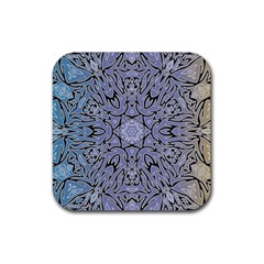 Tile Design Art Mosaic Pattern Rubber Coaster (square)  by Pakrebo