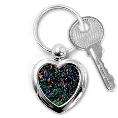 Tree Forest Abstract Forrest Key Chains (heart) 