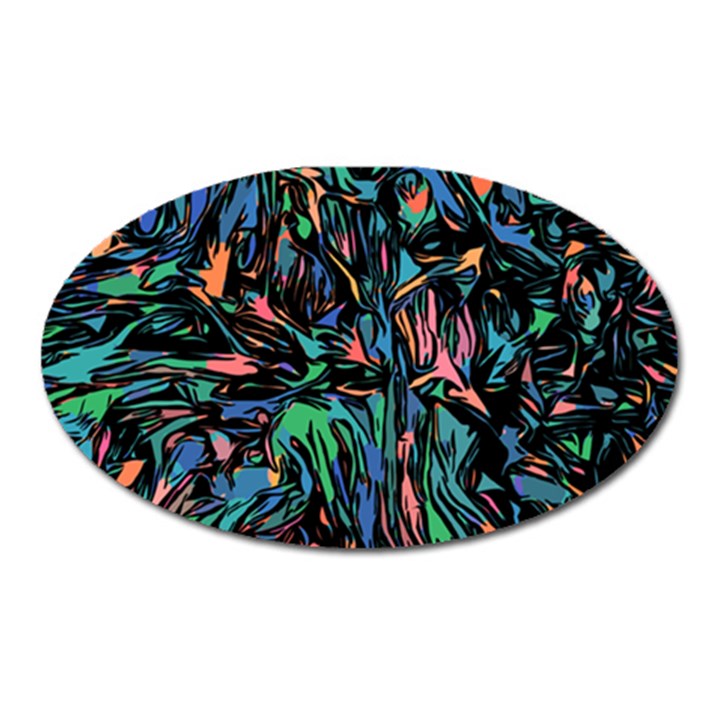 Tree Forest Abstract Forrest Oval Magnet