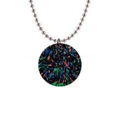 Tree Forest Abstract Forrest 1  Button Necklace by Pakrebo