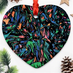 Tree Forest Abstract Forrest Heart Ornament (two Sides) by Pakrebo