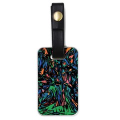 Tree Forest Abstract Forrest Luggage Tags (one Side)  by Pakrebo