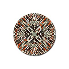 Arabic Backdrop Background Cloth Rubber Coaster (round) 