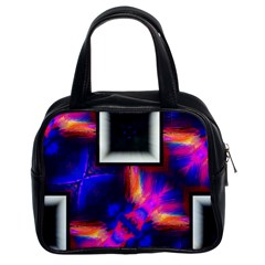 Box Abstract Frame Square Classic Handbag (two Sides) by Pakrebo