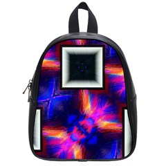 Box Abstract Frame Square School Bag (small) by Pakrebo