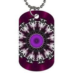 Kaleidoscope Round Circle Geometry Dog Tag (one Side) by Pakrebo