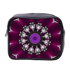 Kaleidoscope Round Circle Geometry Mini Toiletries Bag (two Sides) by Pakrebo