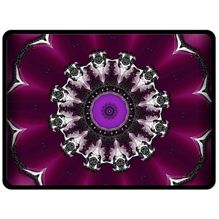 Kaleidoscope Round Circle Geometry Double Sided Fleece Blanket (Large) 