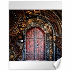 Steampunk Gears Pipes Brass Door Canvas 12  X 16  by Pakrebo