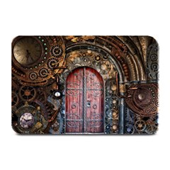 Steampunk Gears Pipes Brass Door Plate Mats by Pakrebo