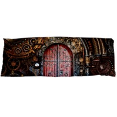 Steampunk Gears Pipes Brass Door Body Pillow Case Dakimakura (two Sides) by Pakrebo