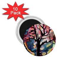 Tree Moon Night Sky Landscape 1 75  Magnets (10 Pack)  by Pakrebo