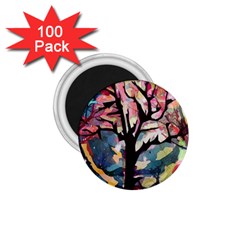 Tree Moon Night Sky Landscape 1 75  Magnets (100 Pack)  by Pakrebo