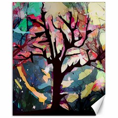 Tree Moon Night Sky Landscape Canvas 16  X 20  by Pakrebo