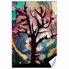 Tree Moon Night Sky Landscape Canvas 20  X 30  by Pakrebo