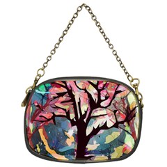 Tree Moon Night Sky Landscape Chain Purse (two Sides) by Pakrebo