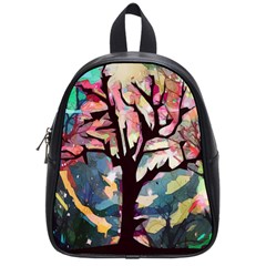 Tree Moon Night Sky Landscape School Bag (small) by Pakrebo