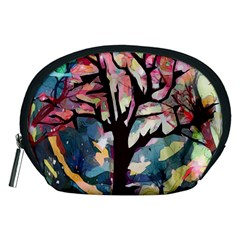 Tree Moon Night Sky Landscape Accessory Pouch (medium) by Pakrebo