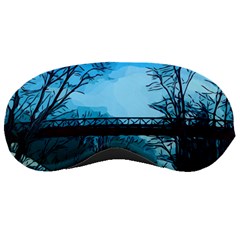 Bridge Trees Walking Nature Road Sleeping Masks by Pakrebo