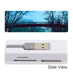 Bridge Trees Walking Nature Road Memory Card Reader (stick) by Pakrebo