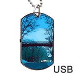 Bridge Trees Walking Nature Road Dog Tag USB Flash (Two Sides) Back