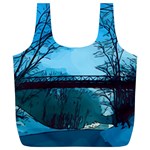 Bridge Trees Walking Nature Road Full Print Recycle Bag (XL) Back