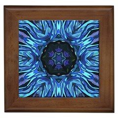 Background Blue Flower Framed Tiles by Pakrebo