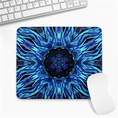 Background Blue Flower Large Mousepads by Pakrebo