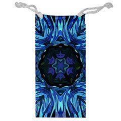 Background Blue Flower Jewelry Bag by Pakrebo