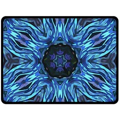 Background Blue Flower Fleece Blanket (large)  by Pakrebo