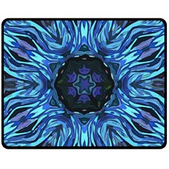 Background Blue Flower Fleece Blanket (medium) 