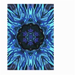 Background Blue Flower Large Garden Flag (two Sides) by Pakrebo