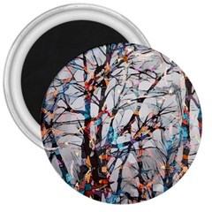 Forest Abstract Artwork Colorful 3  Magnets by Pakrebo