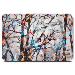 Forest Abstract Artwork Colorful Large Doormat  by Pakrebo